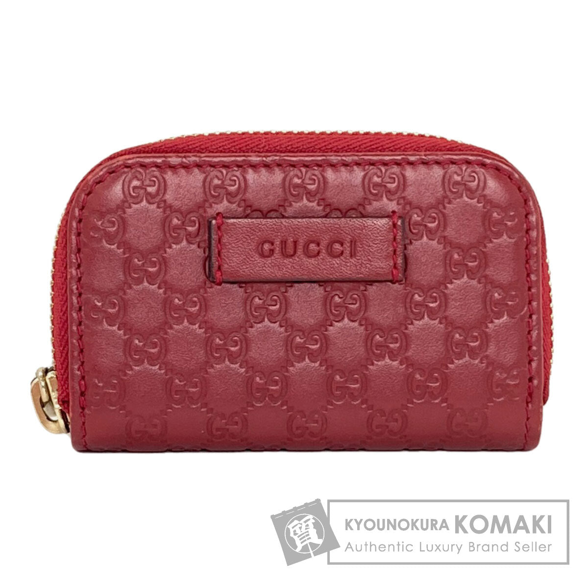 GUCCI 449896 Outlet GG Signature Micro Shima coin purse Leather Ladies [Used]