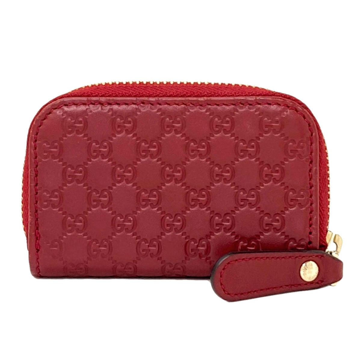 GUCCI 449896 Outlet GG Signature Micro Shima coin purse Leather Ladies [Used]