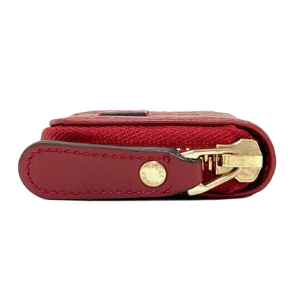 GUCCI 449896 Outlet GG Signature Micro Shima coin purse Leather Ladies [Used]