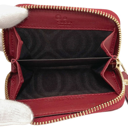 GUCCI 449896 Outlet GG Signature Micro Shima coin purse Leather Ladies [Used]