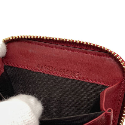 GUCCI 449896 Outlet GG Signature Micro Shima coin purse Leather Ladies [Used]