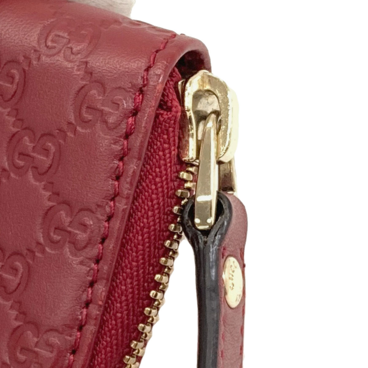 GUCCI 449896 Outlet GG Signature Micro Shima coin purse Leather Ladies [Used]