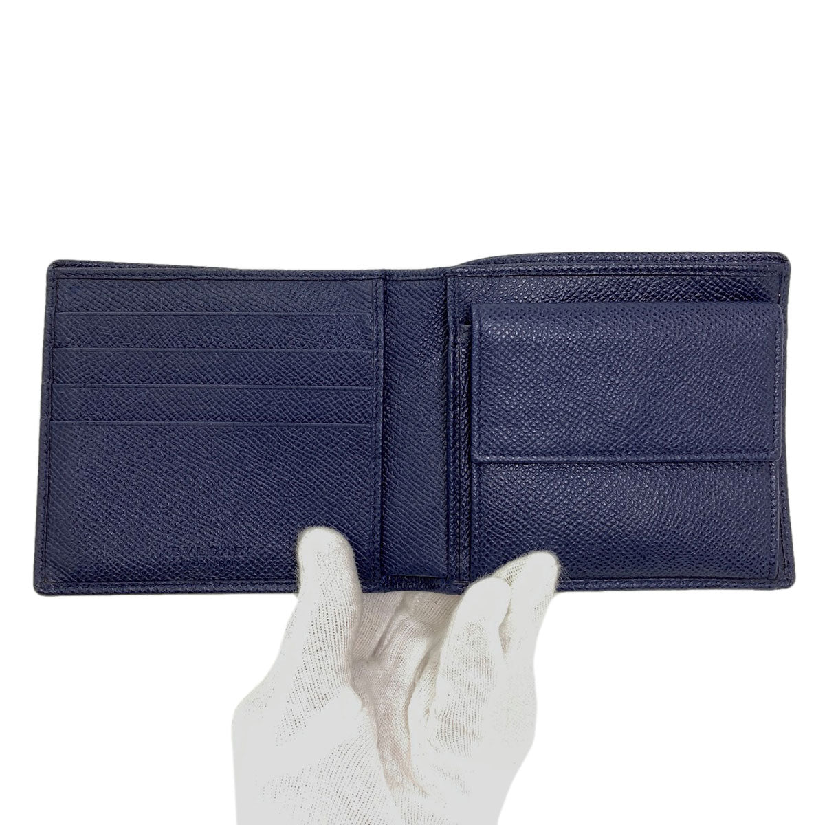 BVLGARI BVLGARI BVLGARI Bifold Wallet with Coin Pocket Leather Ladies [Used]