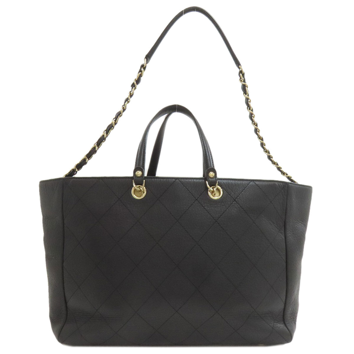 CHANEL Matelasse GoldHardware 2WAY Tote Bag Calf Ladies [Used]