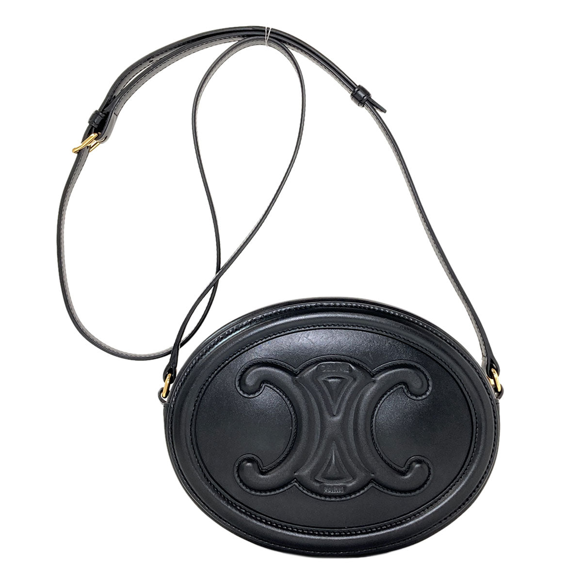 CELINE Triomphe Oval Purse Shoulder Bag Calf Ladies [Used]