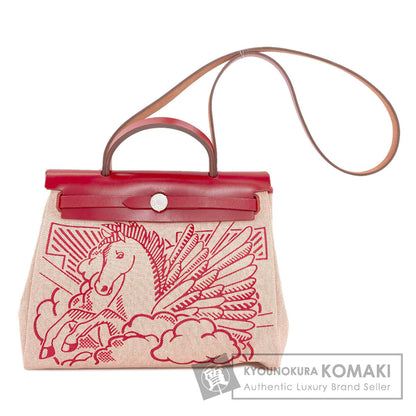 HERMES Alebag Zip 31 Pegasus Pop SilverHardware Handbag Towar Ladies [Used]