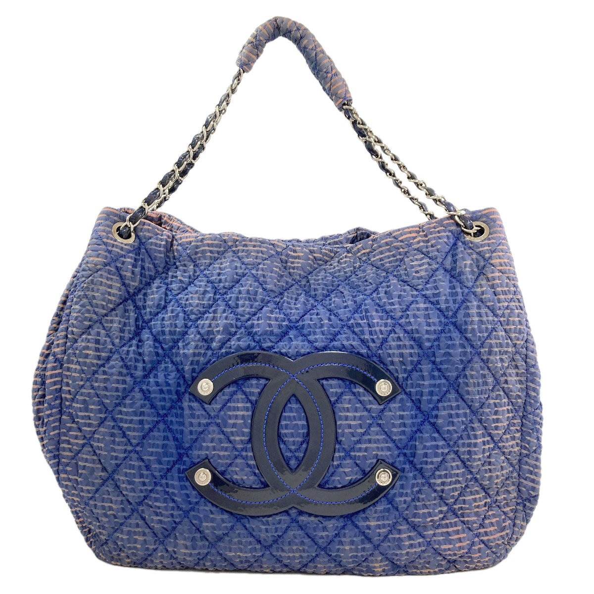 CHANEL Dekacoco Matelasse SilverHardware Tote Bag Nylon Ladies [Used]