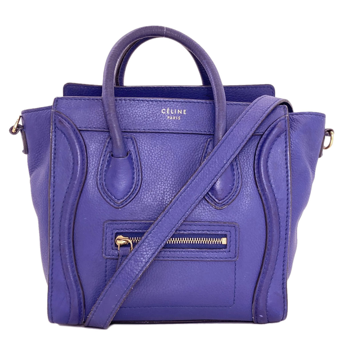 CELINE Luggage nano 2 WAY Handbag Leather Ladies [Used]