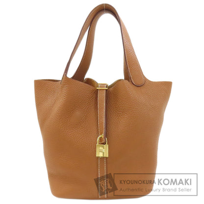 HERMES Picotin Lock MM Gold GoldHardware Handbag Taurillon Clemence Ladies [Used]