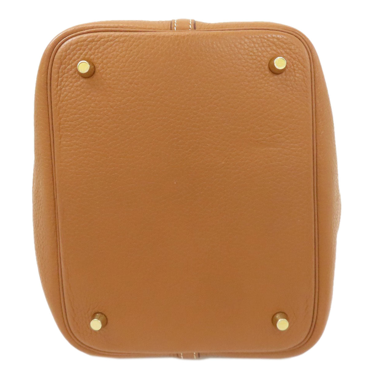 HERMES Picotin Lock MM Gold GoldHardware Handbag Taurillon Clemence Ladies [Used]