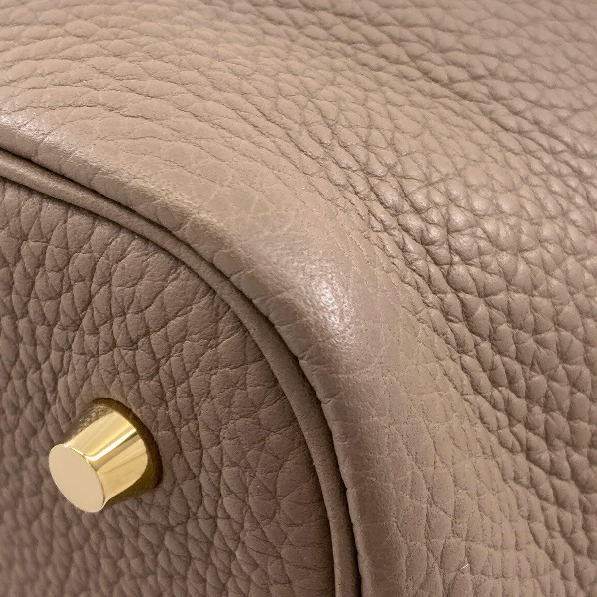 HERMES Picotin Lock MM Etoupe GoldHardware Handbag Taurillon Clemence Ladies [Used]