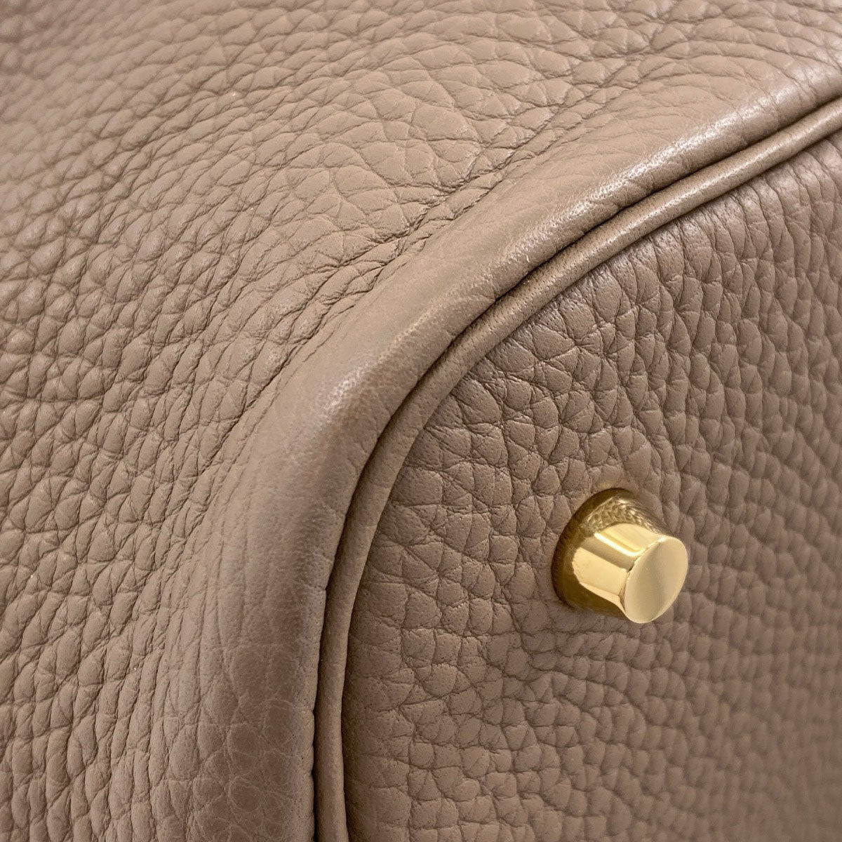 HERMES Picotin Lock MM Etoupe GoldHardware Handbag Taurillon Clemence Ladies [Used]