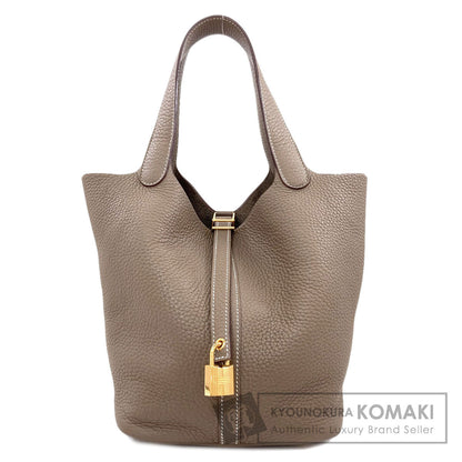 HERMES Picotin Lock MM Etoupe GoldHardware Handbag Taurillon Clemence Ladies [Used]