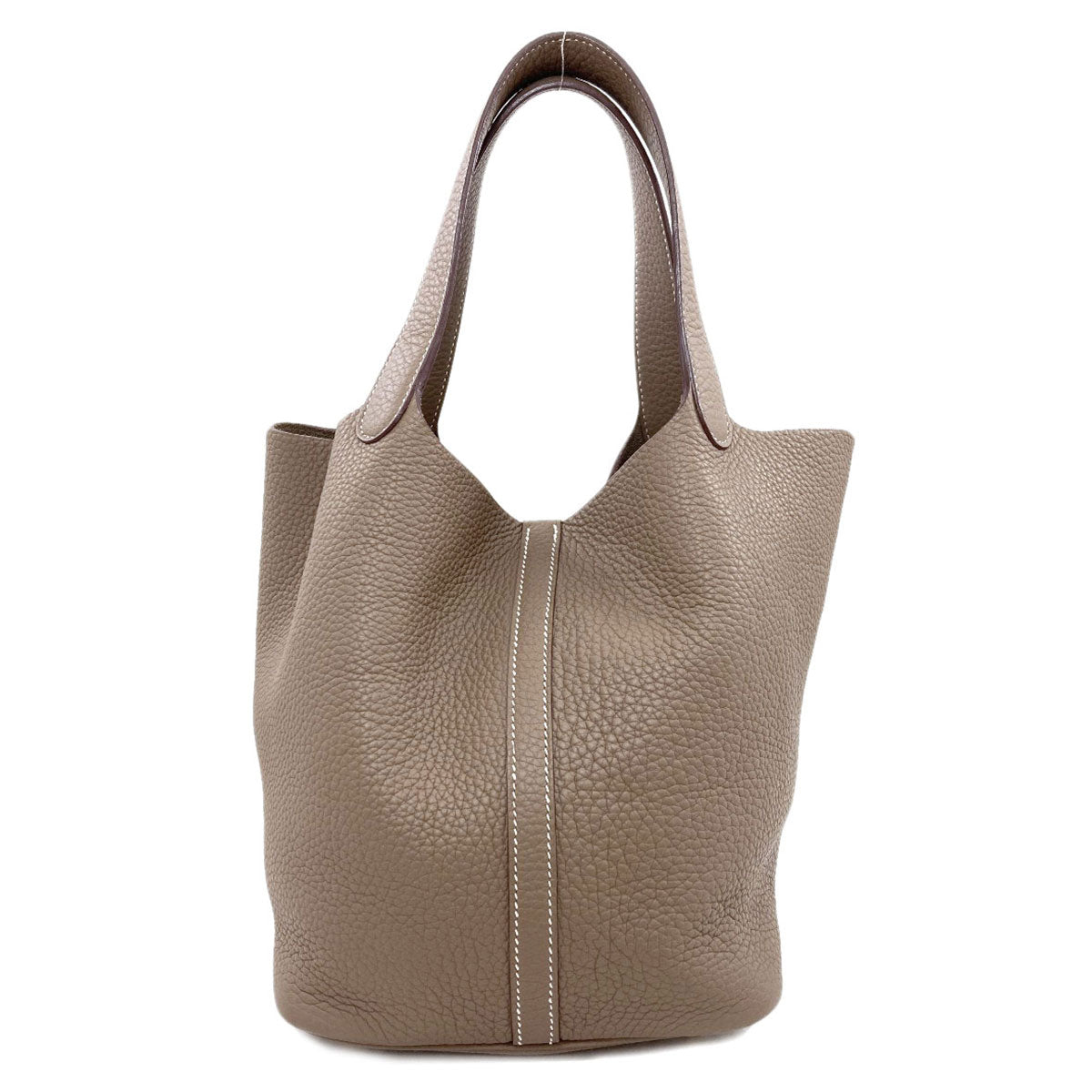 HERMES Picotin Lock MM Etoupe GoldHardware Handbag Taurillon Clemence Ladies [Used]