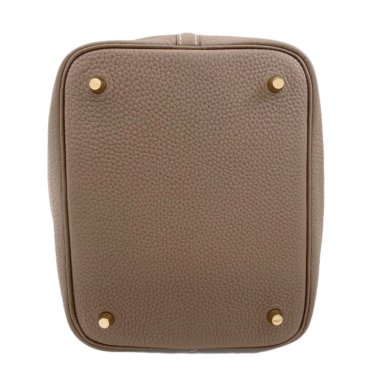 HERMES Picotin Lock MM Etoupe GoldHardware Handbag Taurillon Clemence Ladies [Used]