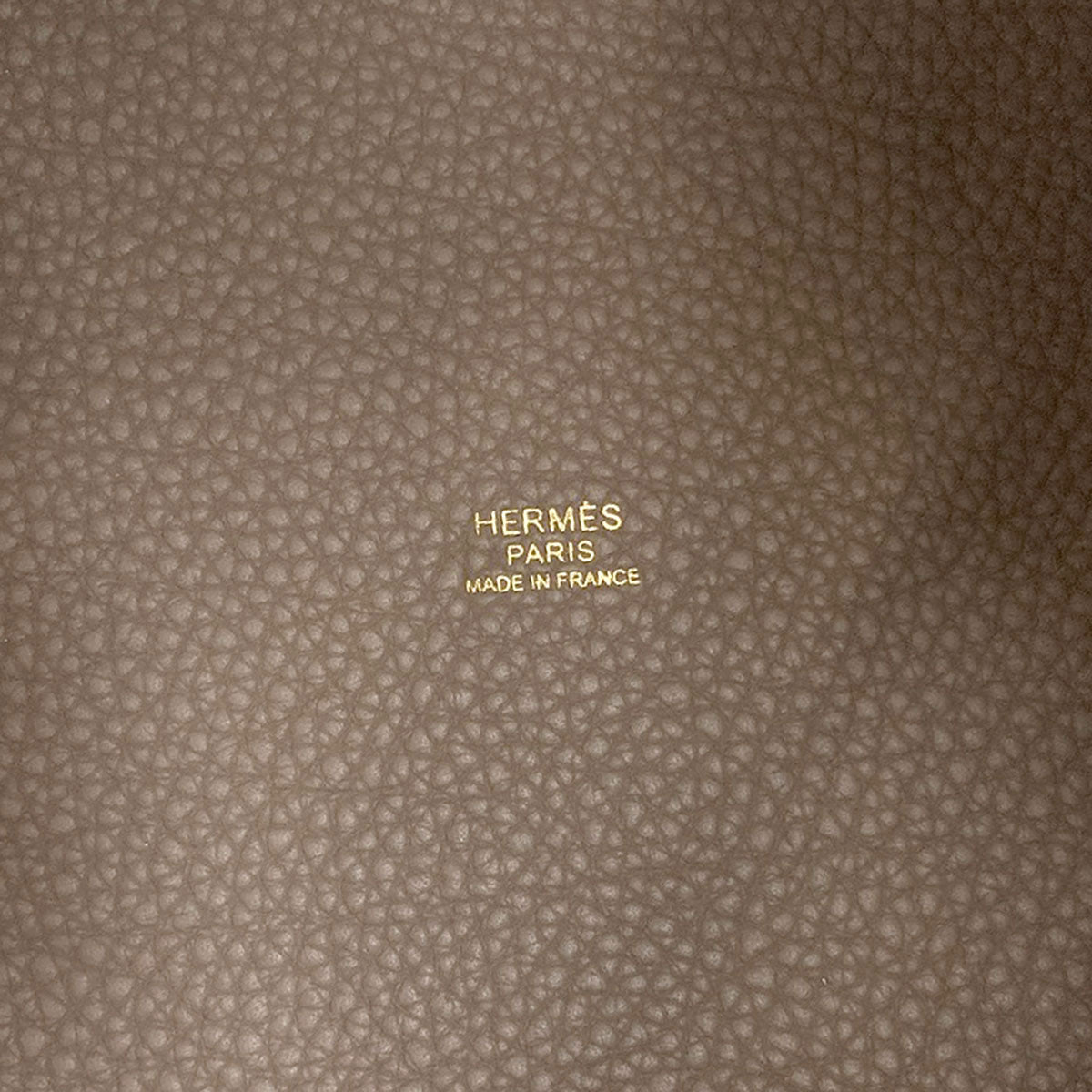 HERMES Picotin Lock MM Etoupe GoldHardware Handbag Taurillon Clemence Ladies [Used]