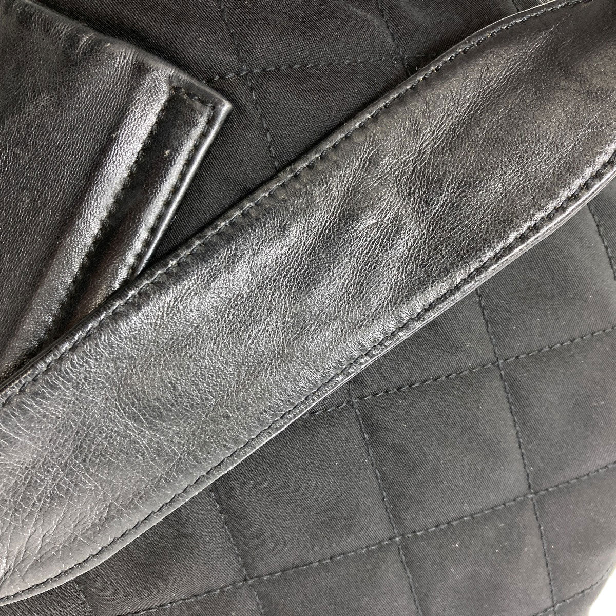 CHANEL Matelasse one belt SilverHardware Shoulder Bag Nylon CalfLadies [Used]