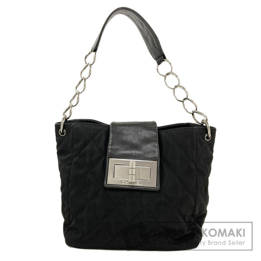CHANEL Matelasse one belt SilverHardware Shoulder Bag Nylon CalfLadies [Used]
