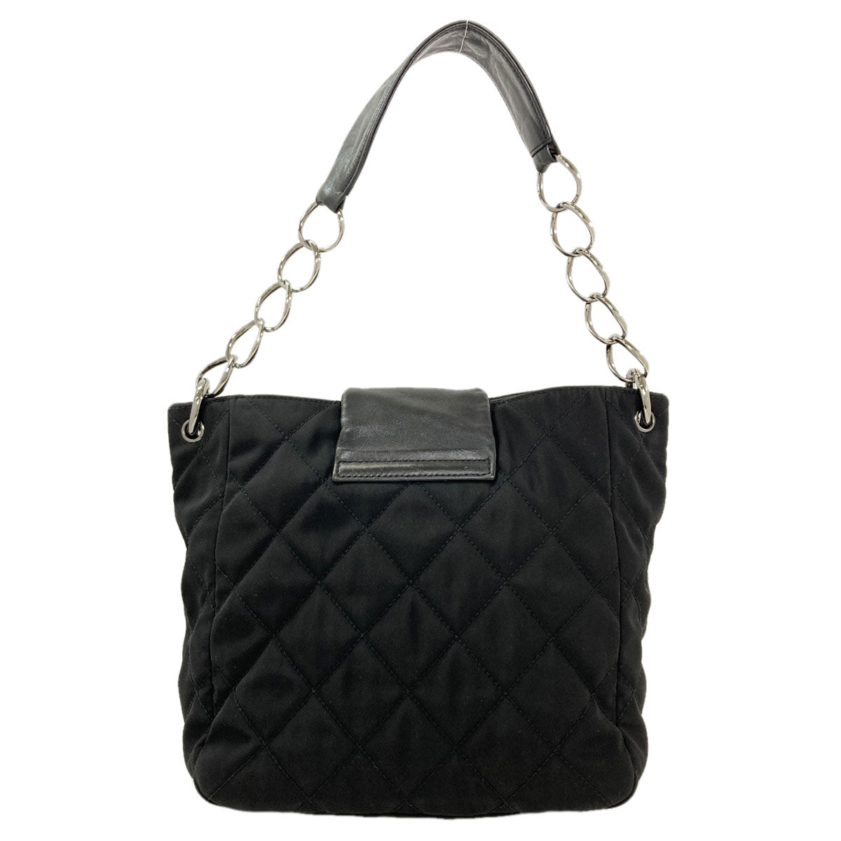 CHANEL Matelasse one belt SilverHardware Shoulder Bag Nylon CalfLadies [Used]