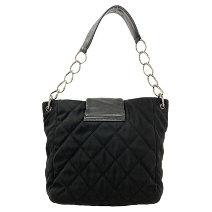 CHANEL Matelasse one belt SilverHardware Shoulder Bag Nylon CalfLadies [Used]