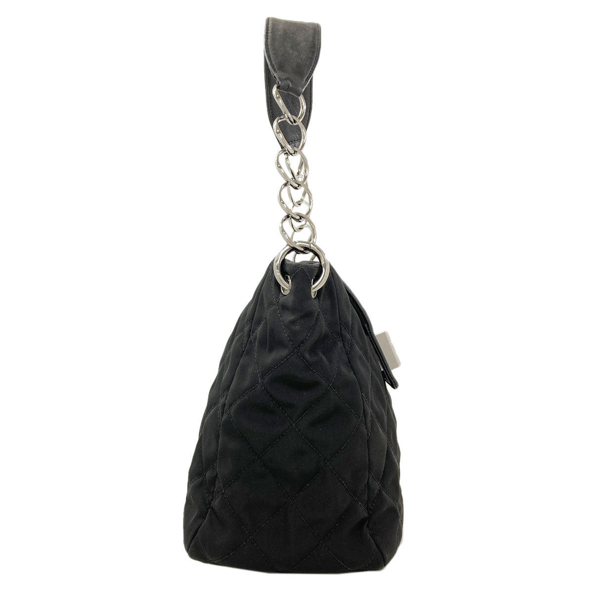 CHANEL Matelasse one belt SilverHardware Shoulder Bag Nylon CalfLadies [Used]