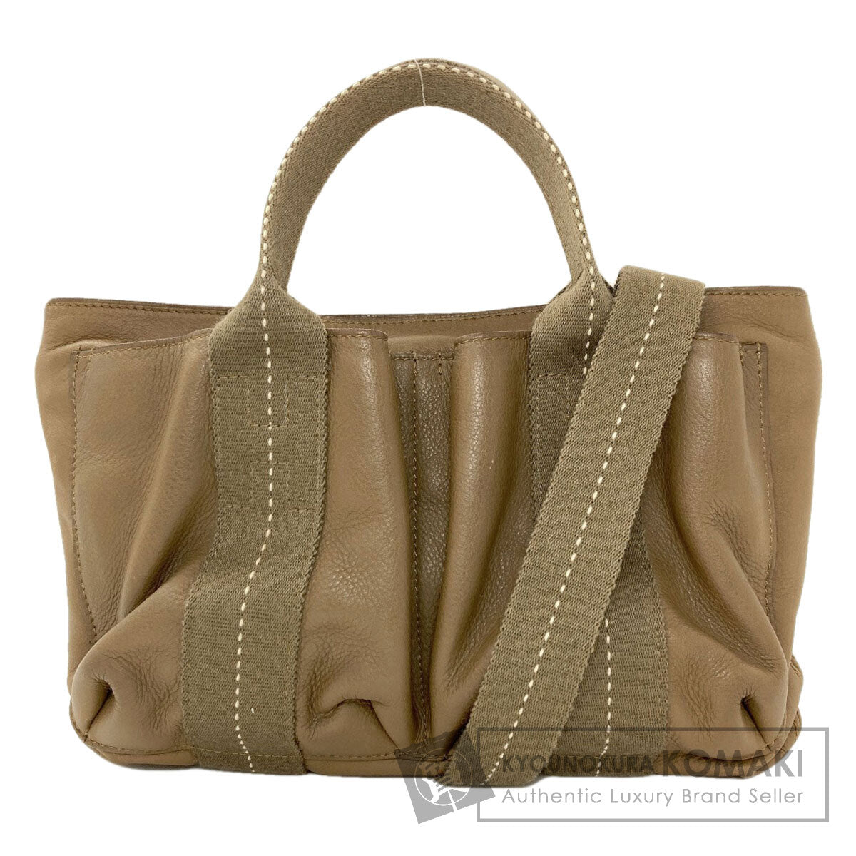 HERMES Caravan Horizontal PM Handbag Canvas VodermaLadies [Used]