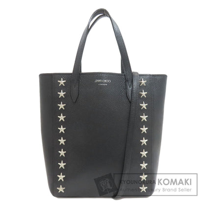 Jimmy Choo Studs star motif 2WAY Tote Bag Leather Ladies [Used]