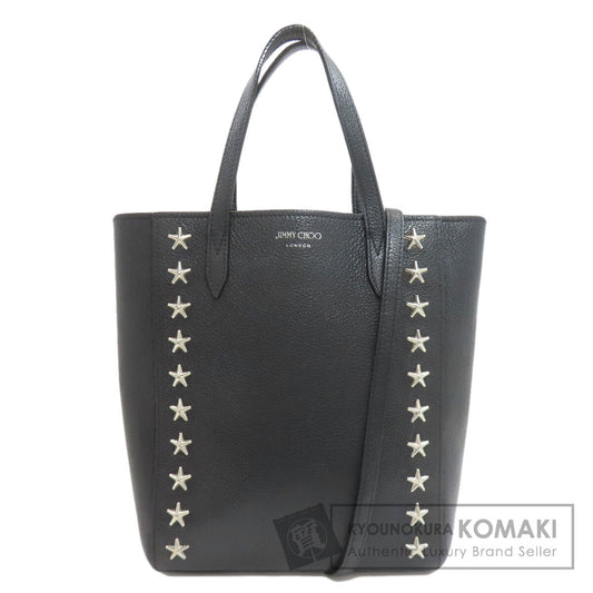 Jimmy Choo Studs star motif 2WAY Tote Bag Leather Ladies [Used]