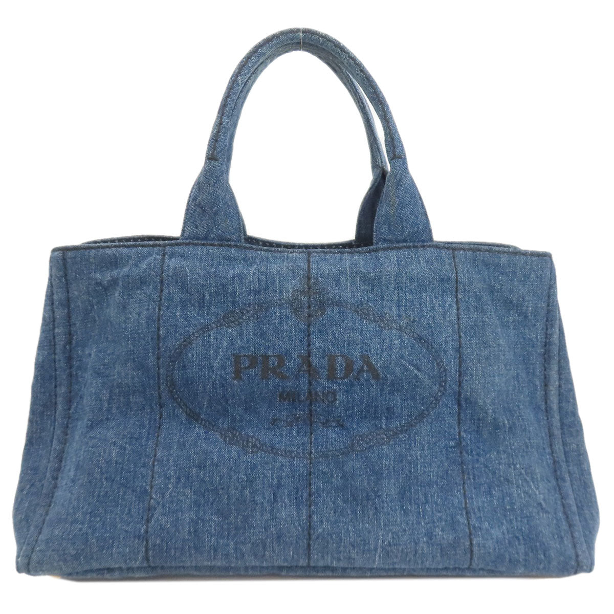 PRADA B1872B Canapa Handbag Denim Ladies [Used]