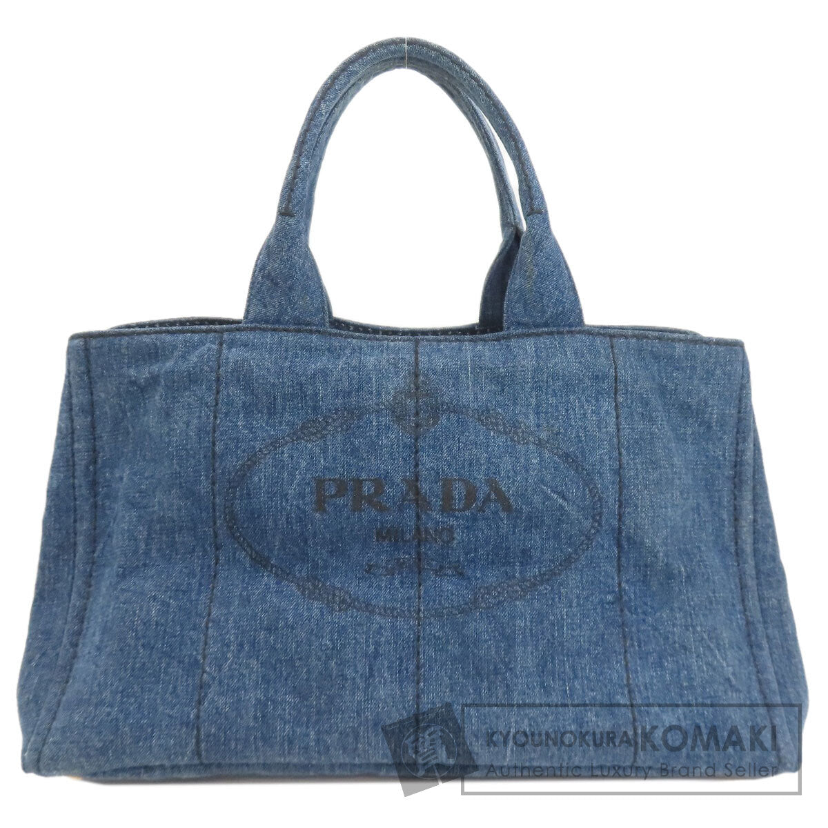 PRADA B1872B Canapa Handbag Denim Ladies [Used]