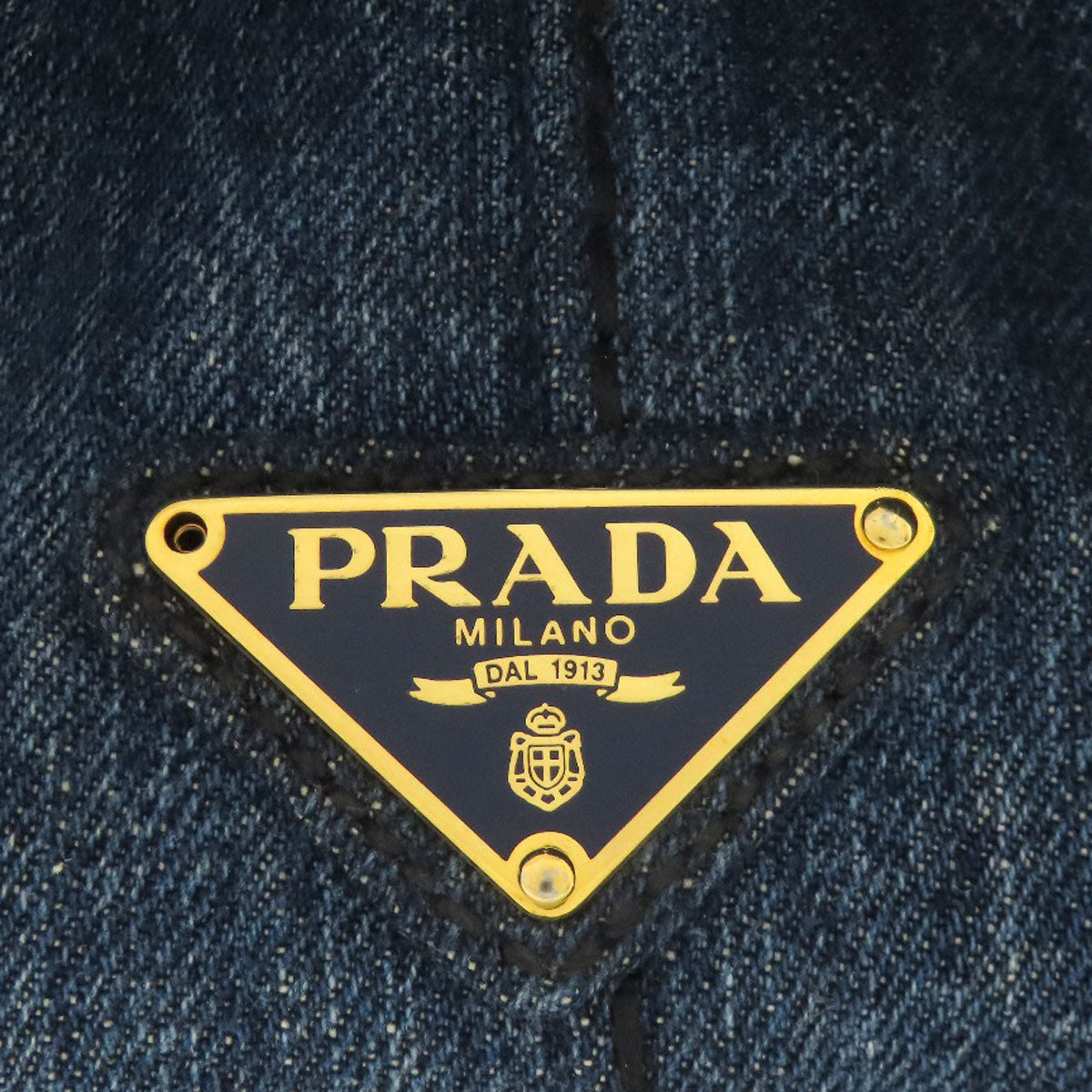 PRADA B1872B Canapa Handbag Denim Ladies [Used]