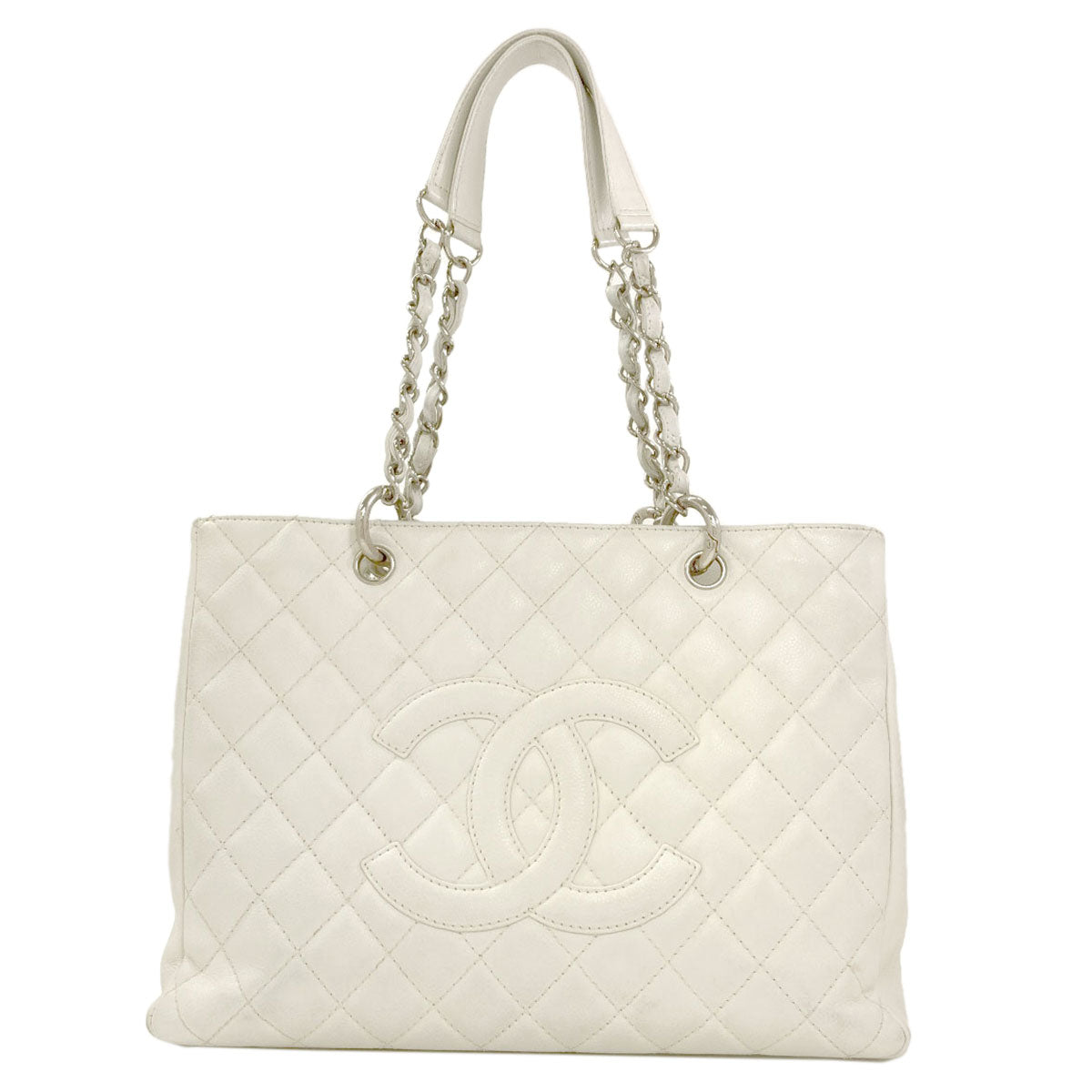 CHANEL COCO Mark Matelasse SilverHardware Tote Bag Grained Calfskin Skin Ladies [Used]