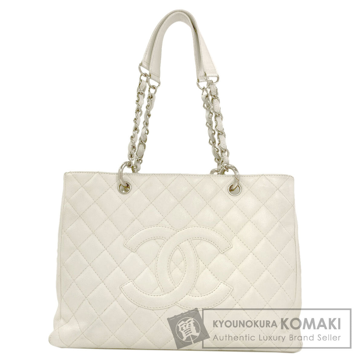 CHANEL COCO Mark Matelasse SilverHardware Tote Bag Grained Calfskin Skin Ladies [Used]