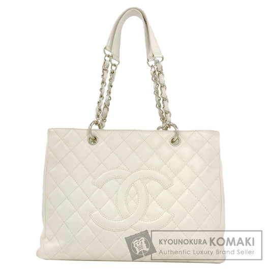 CHANEL COCO Mark Matelasse SilverHardware Tote Bag Grained Calfskin Skin Ladies [Used]
