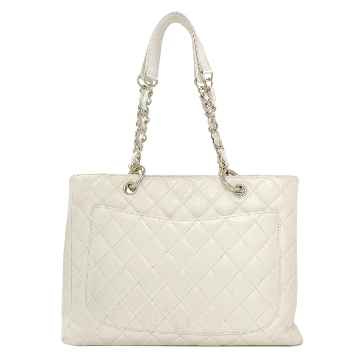 CHANEL COCO Mark Matelasse SilverHardware Tote Bag Grained Calfskin Skin Ladies [Used]