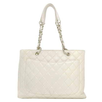 CHANEL COCO Mark Matelasse SilverHardware Tote Bag Grained Calfskin Skin Ladies [Used]