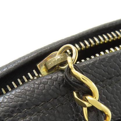 CHANEL Triple COCO Mark Gold Hardware Shoulder Bag Grained Calfskin Skin Ladies [Used]