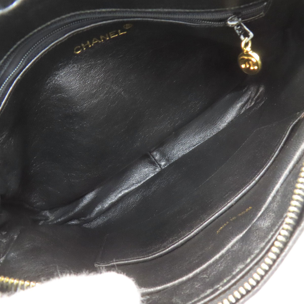 CHANEL Triple COCO Mark Gold Hardware Shoulder Bag Grained Calfskin Skin Ladies [Used]