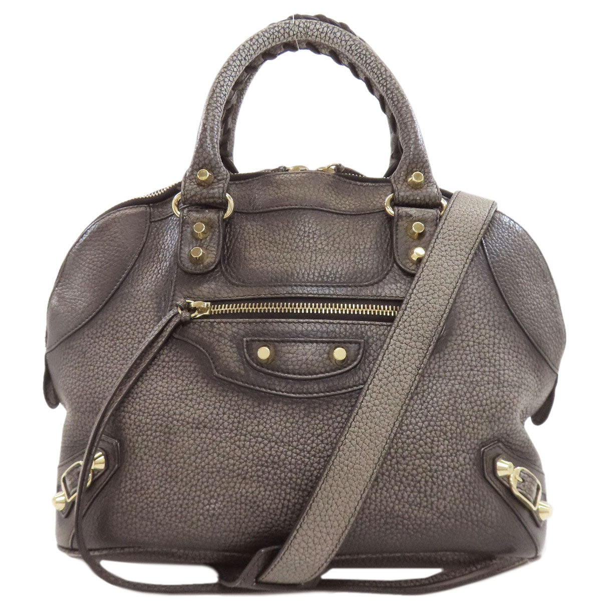 BALENCIAGA 319371 Classic Bowling 2WAY Handbag Calf Ladies [Used]