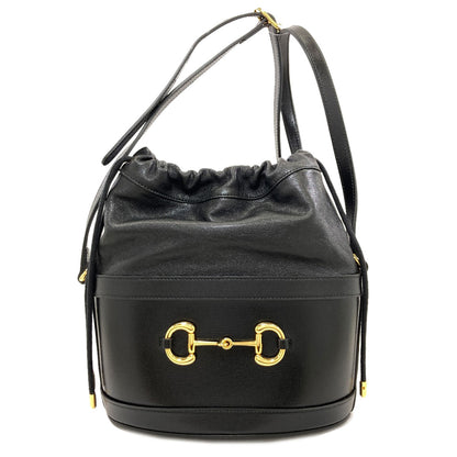 GUCCI 602118 Horsebit bucket bag Shoulder Bag Leather Ladies [Used]