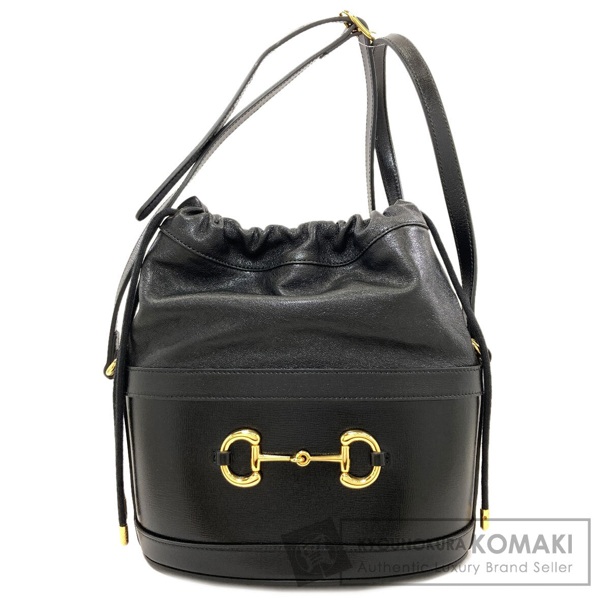 GUCCI 602118 Horsebit bucket bag Shoulder Bag Leather Ladies [Used]