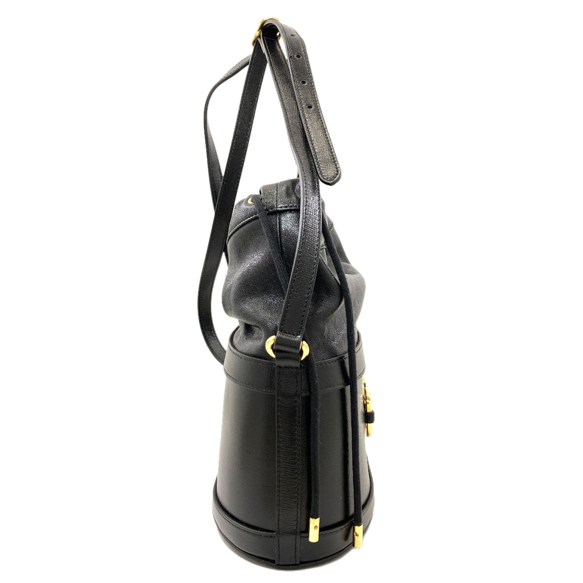 GUCCI 602118 Horsebit bucket bag Shoulder Bag Leather Ladies [Used]