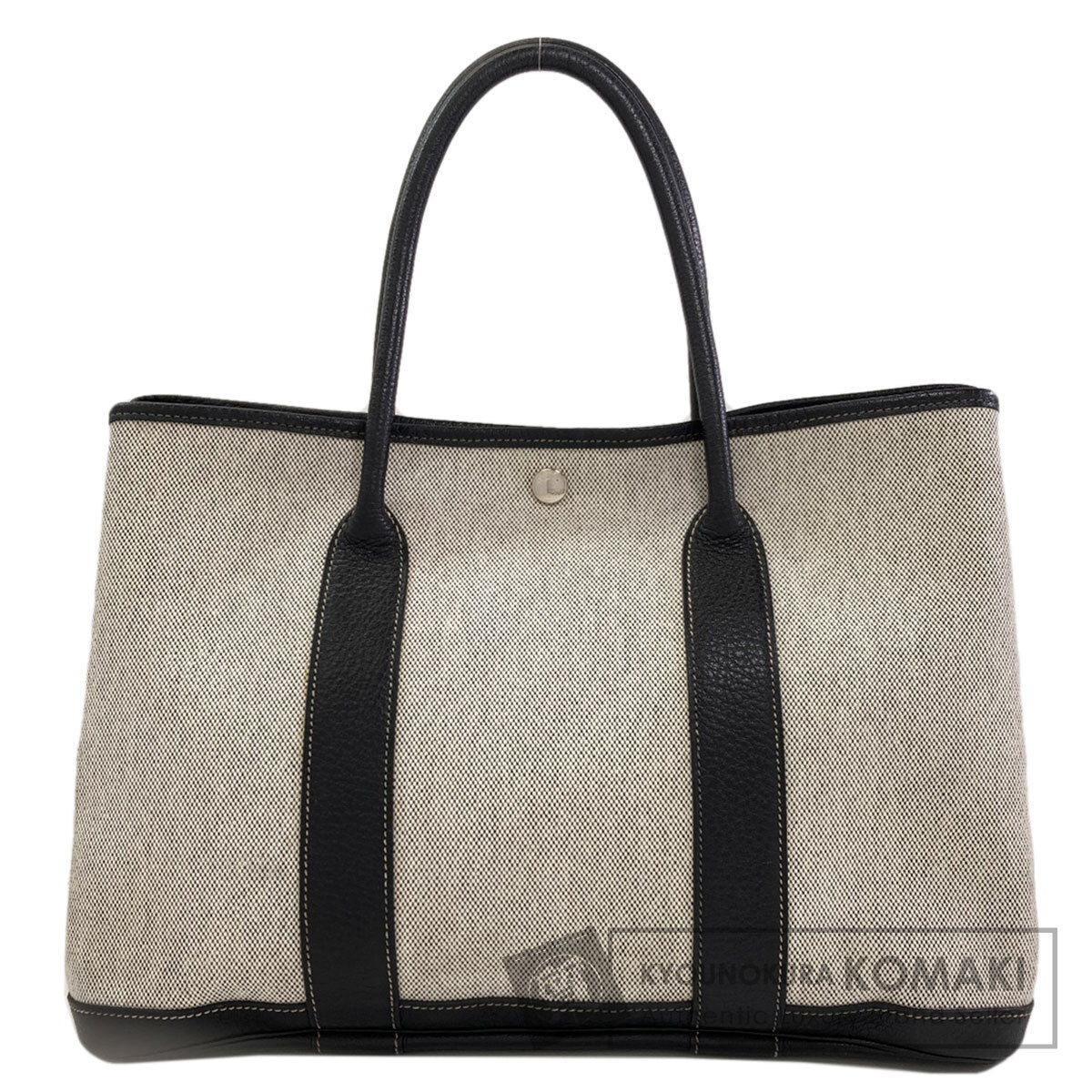 HERMES Garden Party PM Silver Hardware Handbag Tower ash BufflLadies [Used]