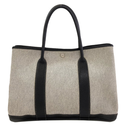 HERMES Garden Party PM Silver Hardware Handbag Tower ash BufflLadies [Used]