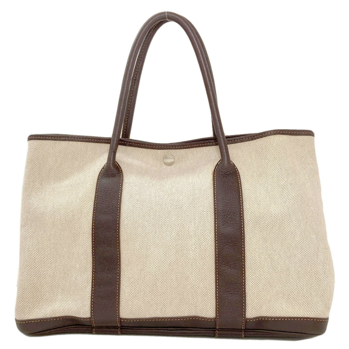 HERMES Garden Party PM Maron SilverHardware Handbag Tower ash BufflLadies [Used]