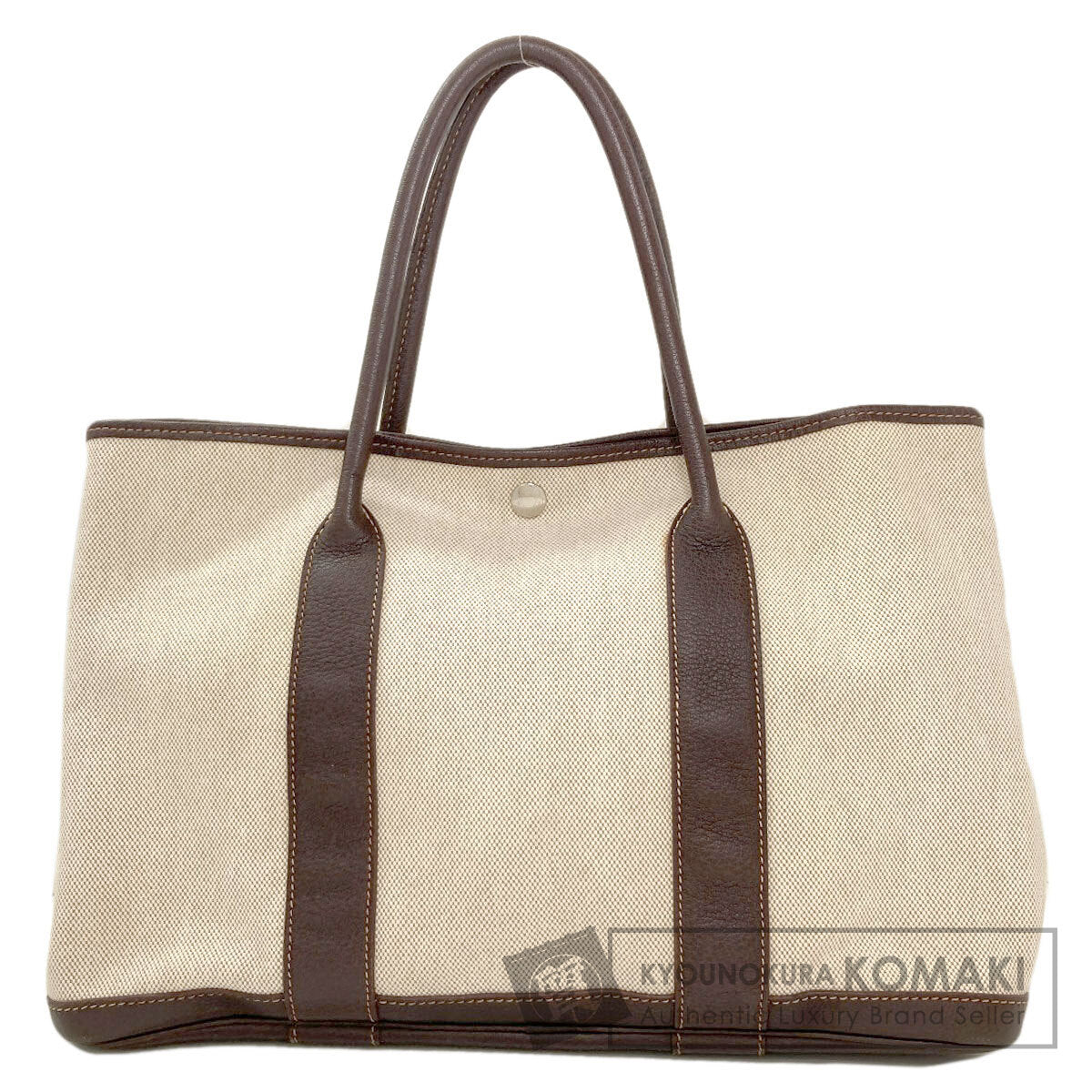 HERMES Garden Party PM Maron SilverHardware Handbag Tower ash BufflLadies [Used]
