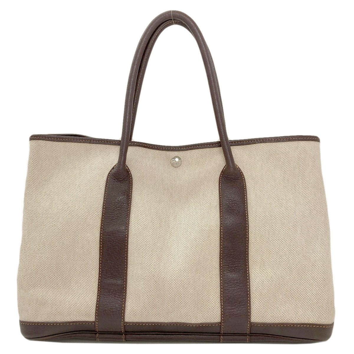 HERMES Garden Party PM Maron SilverHardware Handbag Tower ash BufflLadies [Used]