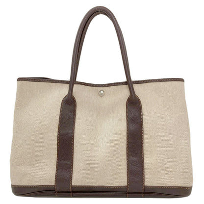 HERMES Garden Party PM Maron SilverHardware Handbag Tower ash BufflLadies [Used]