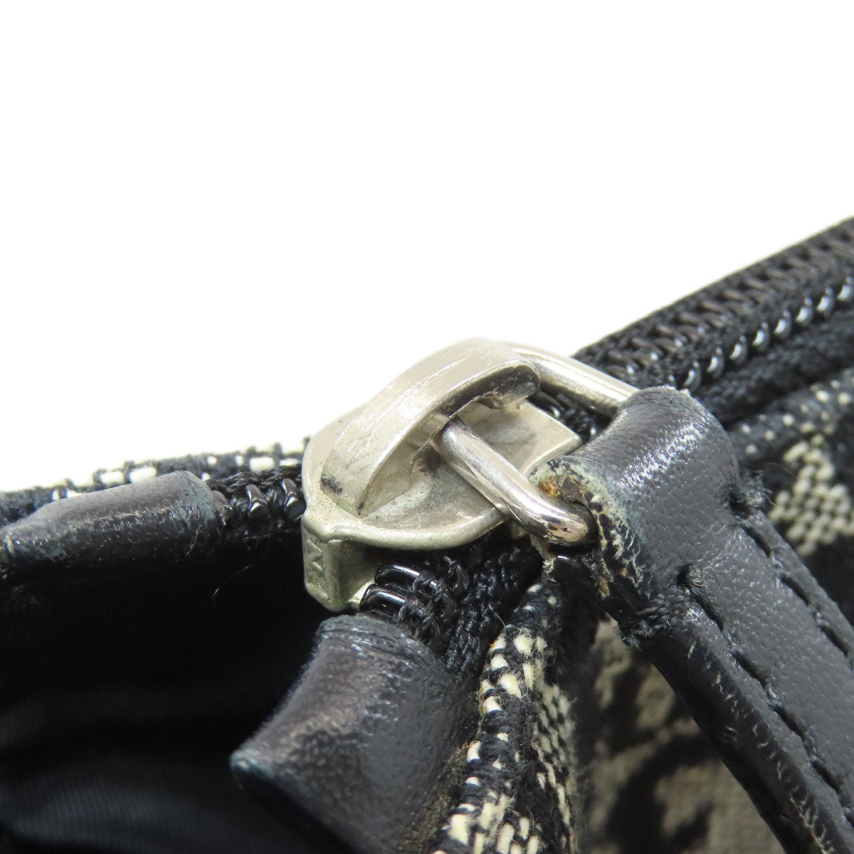 CHRISTIAN DIOR Trotter pattern Shoulder Bag Canvas Ladies [Used]