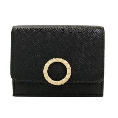 BVLGARI BVLGARI BVLGARI clip Tri-fold wallet (with Coin Pocket) Leather Ladies [Used]